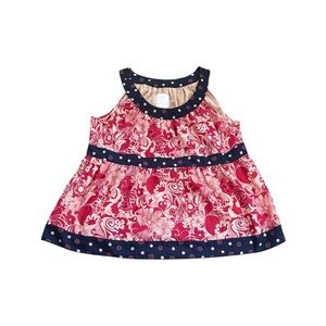 Anna Sui x Anthropologie China Cat Floral Babydoll Top Retro Cotton Silk Large